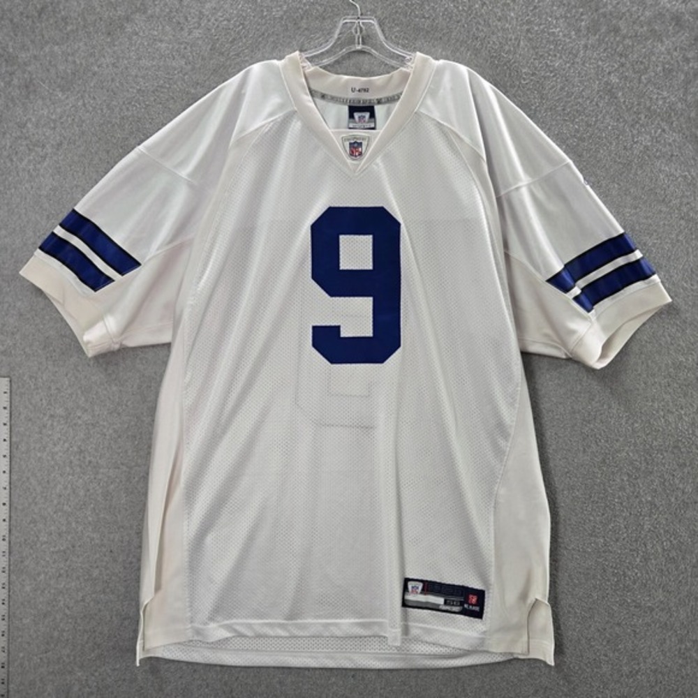 VINTAGE Dallas Cowboys Men Jersey 56 White Logo Reebok Tony Romo 9 Y2K‎